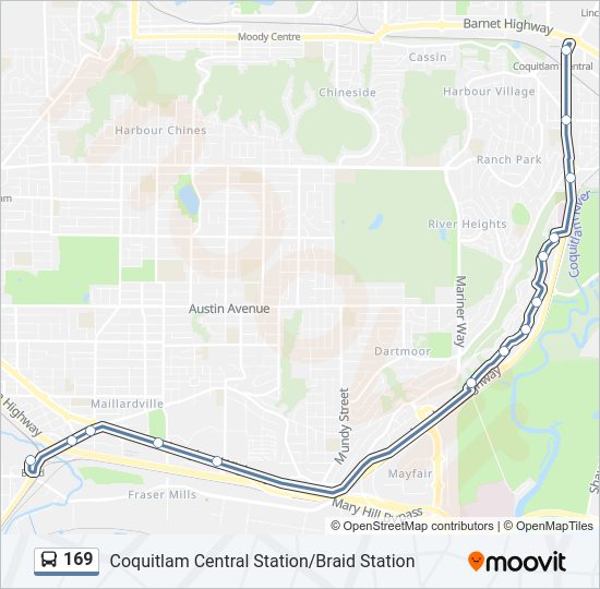 169 bus Line Map