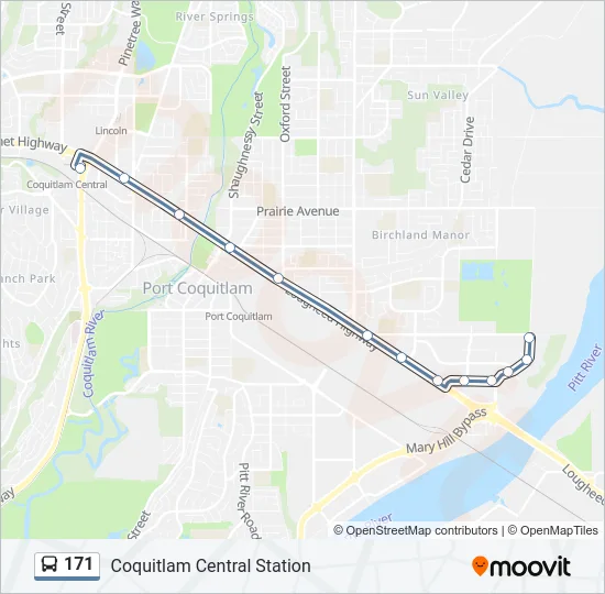 171 Bus Route Map 171 Route: Schedules, Stops & Maps - Coquitlam Central Station (Updated)