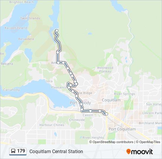 Plan de la ligne 179 de bus