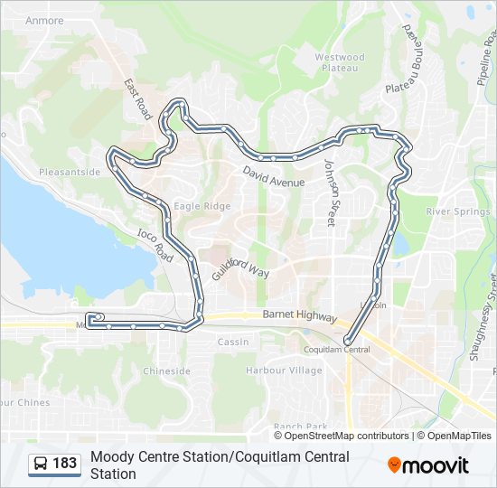 Bus 183 Route Map 183 Route: Schedules, Stops & Maps - Coquitlam Central Station (Updated)