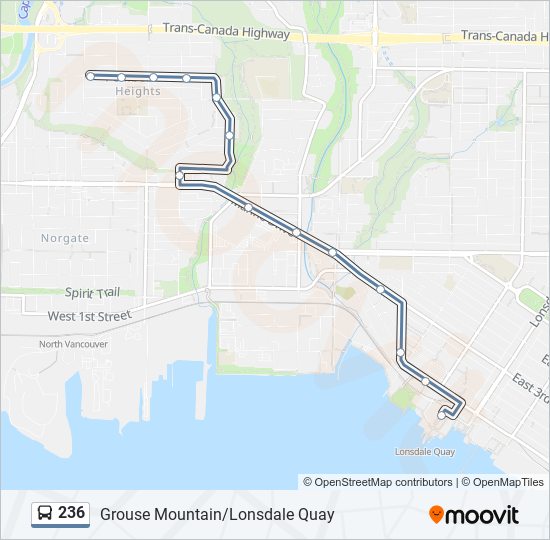 Plan de la ligne 236 de bus