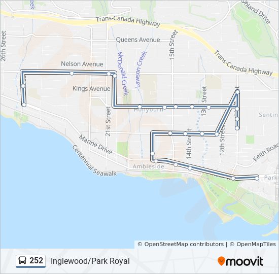 Bus 252 Route Map 252 Route: Schedules, Stops & Maps - Park Royal (Updated)