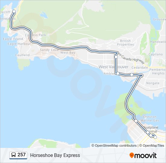 Bus 257 Route Map 257 Route: Schedules, Stops & Maps - Horseshoe Bay Express (Updated)