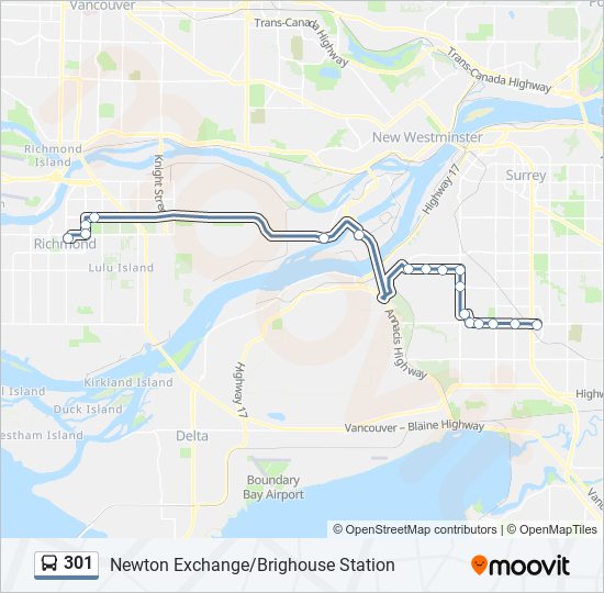 301 bus Line Map