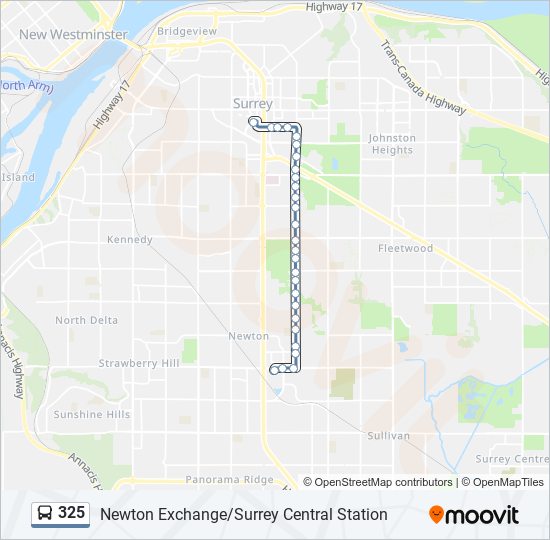 325 bus Line Map