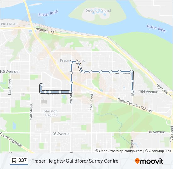 Plan de la ligne 337 de bus