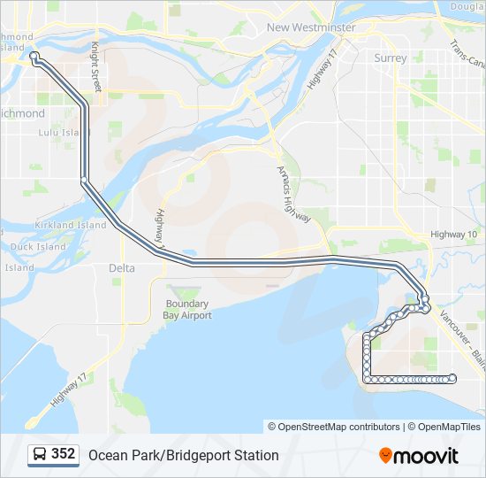 Plan de la ligne 352 de bus