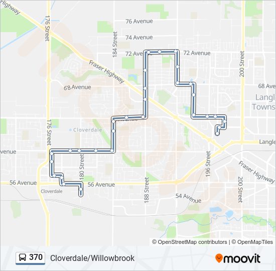 370 bus Line Map