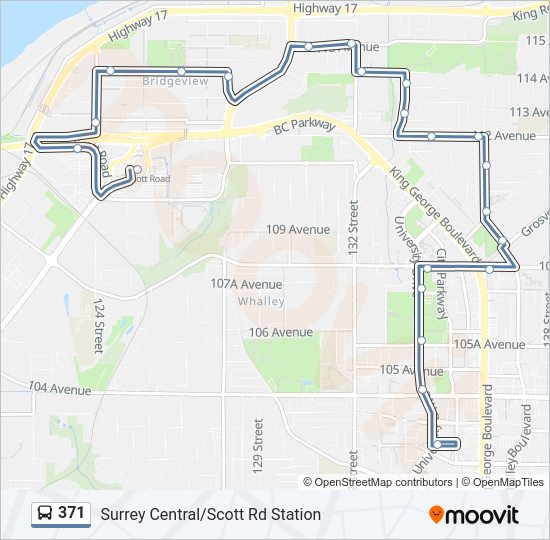 371 bus Line Map