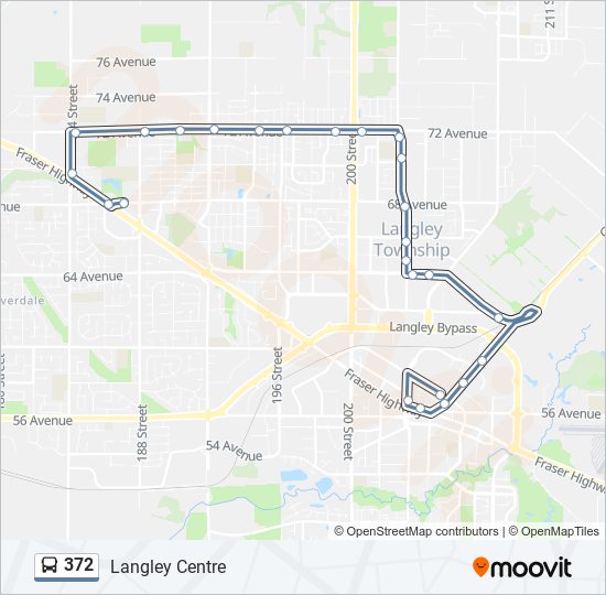 Bus 372 Route Map 372 Route: Schedules, Stops & Maps - Langley Centre (Updated)