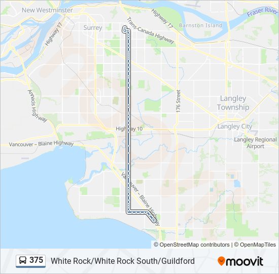 375 bus Line Map