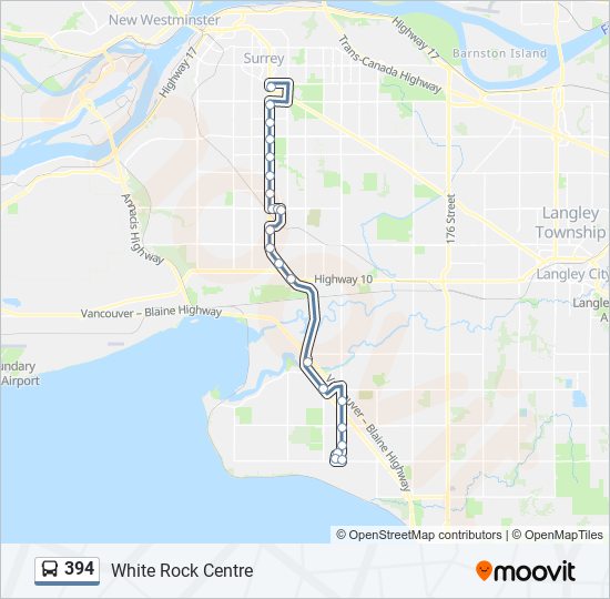 394 Route Schedules, Stops & Maps White Rock Centre (Updated)