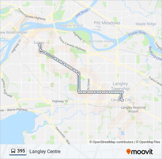395 bus Line Map