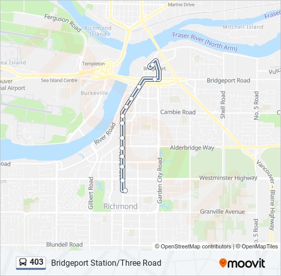 Plan de la ligne 403 de bus