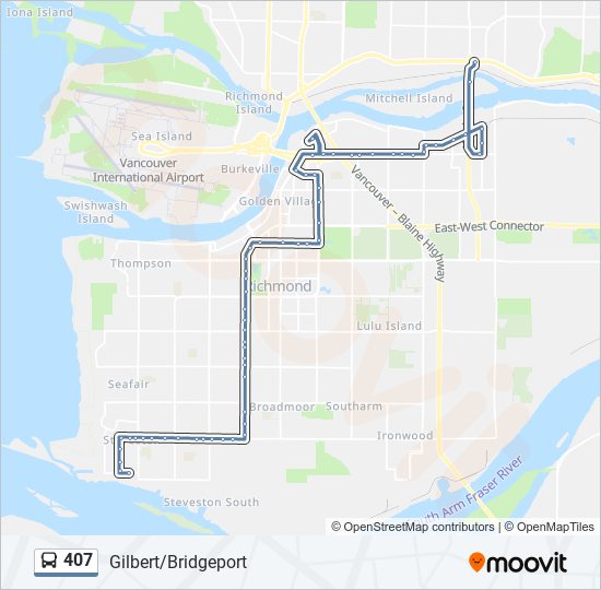 407 bus Line Map