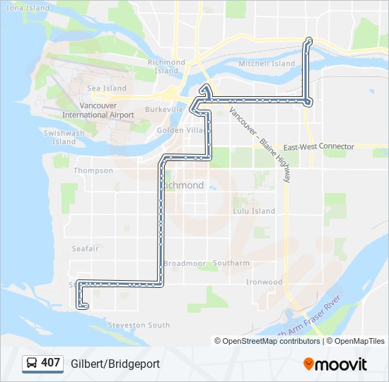 407 bus Line Map