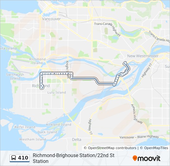 410 Route: Schedules, Stops & Maps - 22nd St Stn via Fraserwood (Updated)