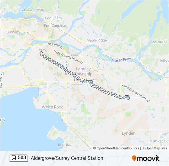 Plan de la ligne 503 de bus