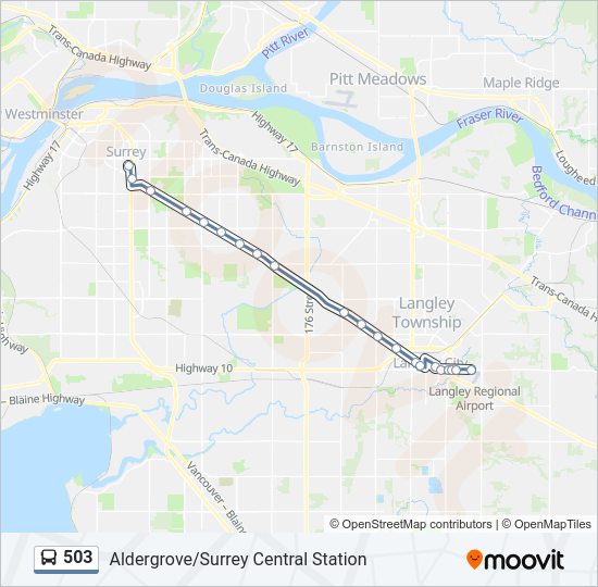 503 bus Line Map