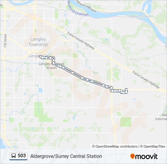 503 bus Line Map