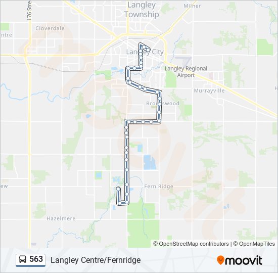 563 bus Line Map