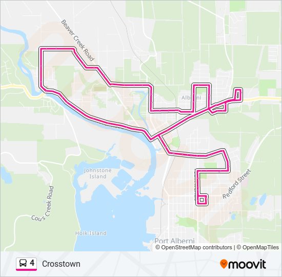 Plan de la ligne 4 de bus