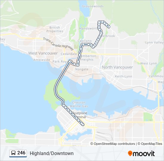 Plan de la ligne 246 de bus