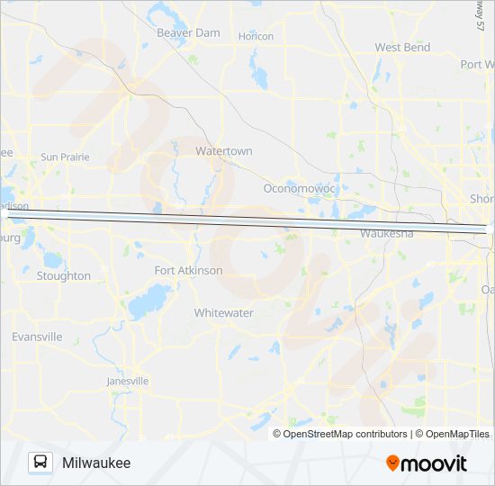 AMTRAK THRUWAY CONNECTING SERVICE Bus Line Map
