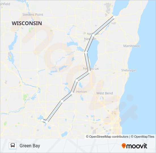 AMTRAK THRUWAY CONNECTING SERVICE Bus Line Map