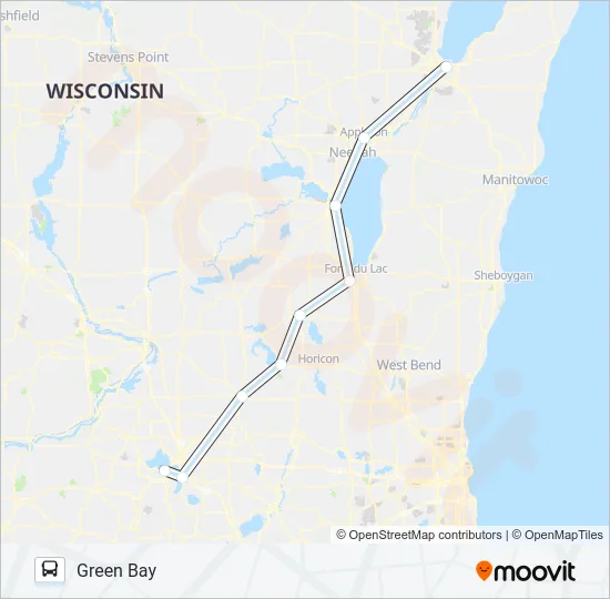AMTRAK THRUWAY CONNECTING SERVICE Bus Line Map
