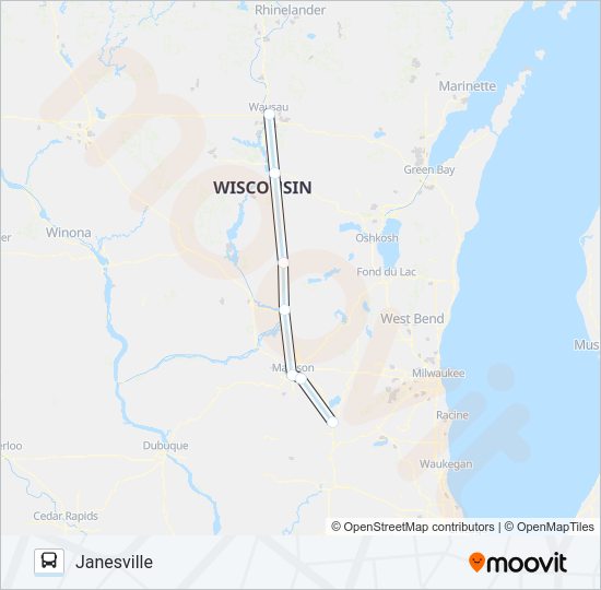 AMTRAK THRUWAY CONNECTING SERVICE Bus Line Map