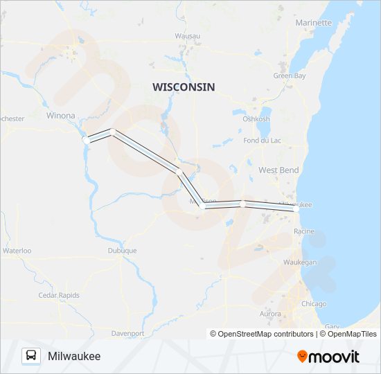 AMTRAK THRUWAY CONNECTING SERVICE Bus Line Map