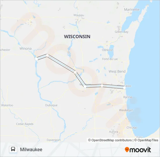 AMTRAK THRUWAY CONNECTING SERVICE Bus Line Map