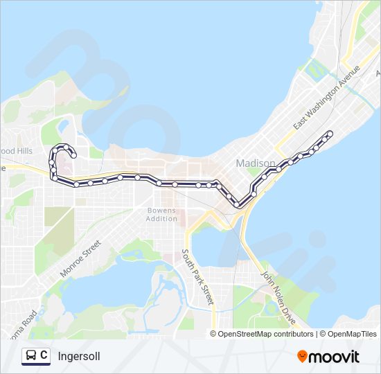 C Bus Line Map