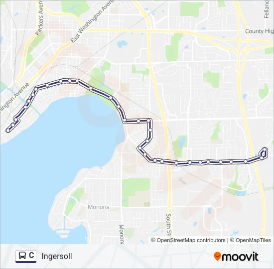 C Bus Line Map