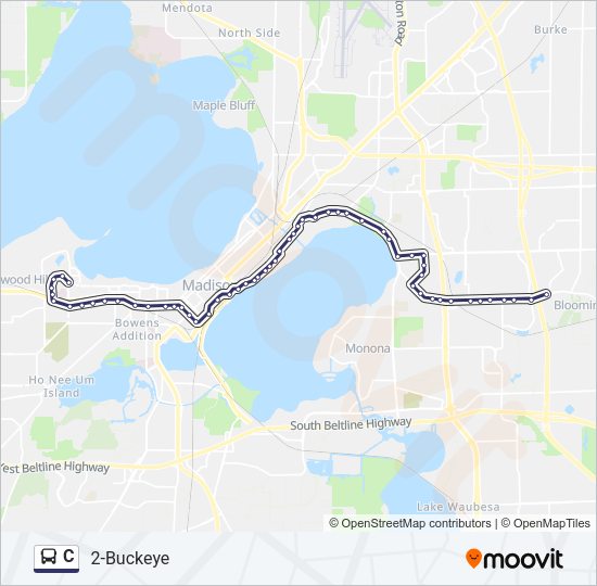 C Bus Line Map