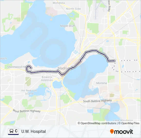 C Bus Line Map