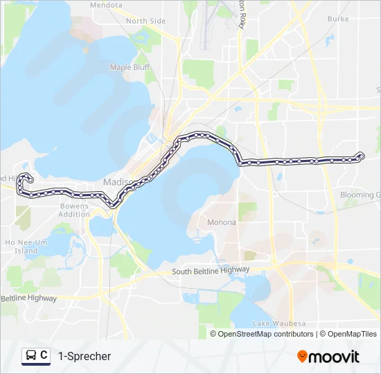 C Bus Line Map
