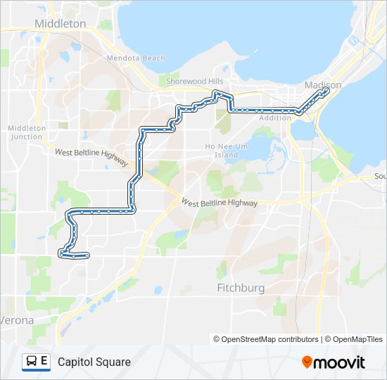 E Bus Line Map