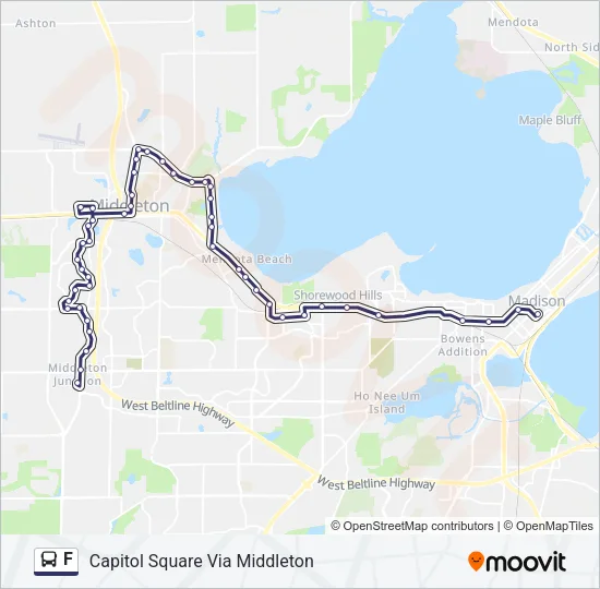 F Bus Line Map