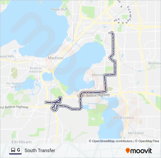 G Bus Line Map