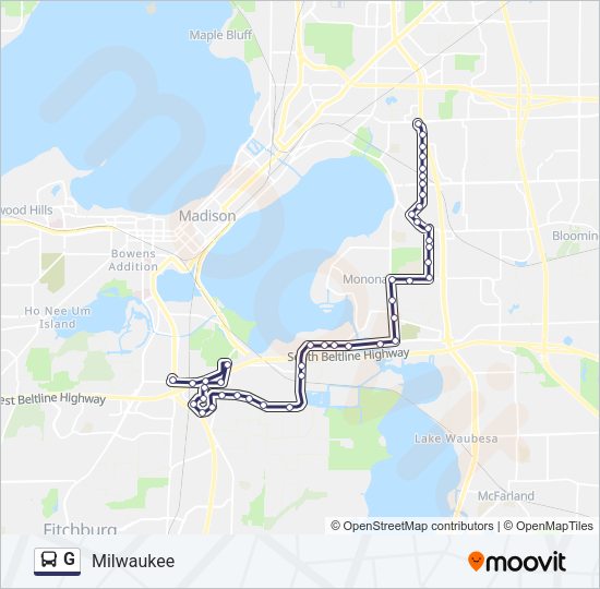 G Bus Line Map