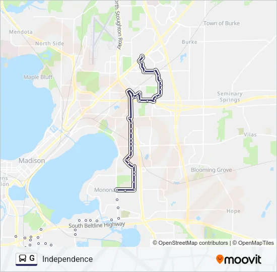 G Bus Line Map