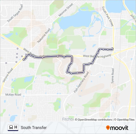 H Bus Line Map