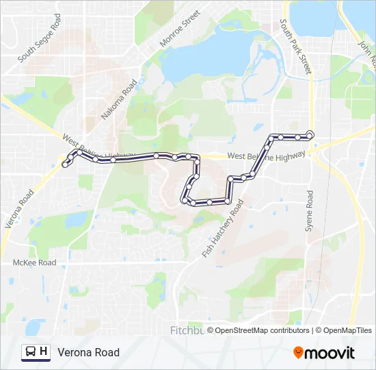 H Bus Line Map