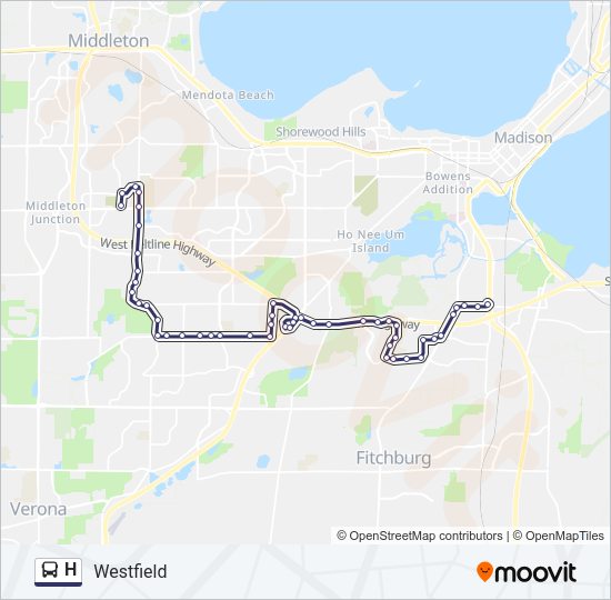 H Bus Line Map