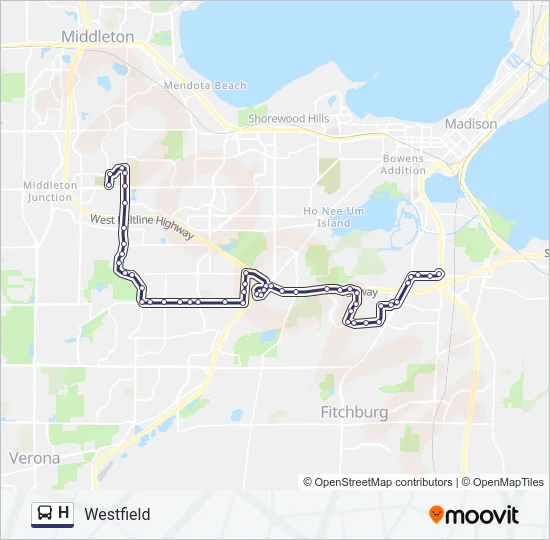 H Bus Line Map