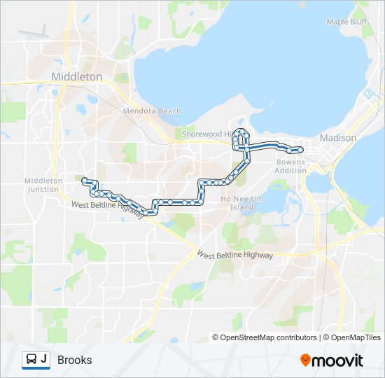 J bus Line Map