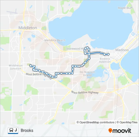 J Bus Line Map