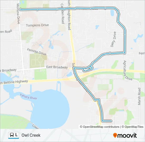 L Bus Line Map